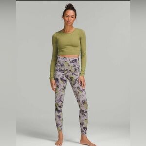📸Lululemon Align High-Rise Pant 28", Radial Tie Dye Mauve Grey Multi, Size 20